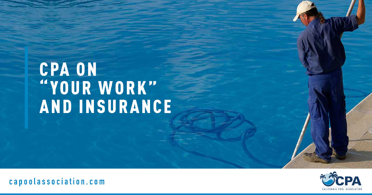 Swimming Pool Worker Cleaning Swimming Pool - Banner Image for CPA on “Your Work” and Insurance Blog
