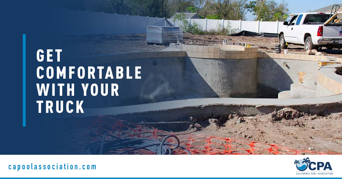 Swimming Pool Construction Site - Banner Image for Get Comfortable With Your Truck Blog